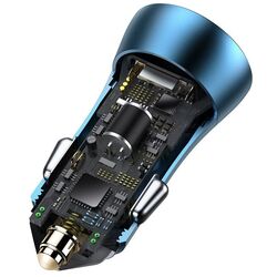 Автомобильное зарядное устройство Baseus Golden Contactor Pro TZCCJD-03 (Blue) Thumb