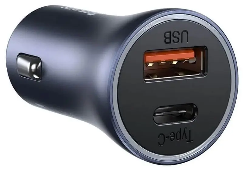 Автомобильное зарядное устройство с кабелем Baseus TZCCJD-B0G (Grey) - 2