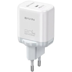 Зарядное устройство Bavin PC2106Y-20W + кабель USB Type-C (White) Thumb
