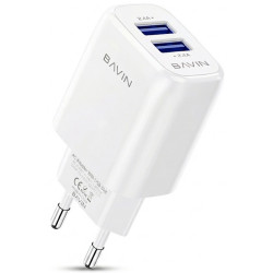 Зарядное устройство Bavin PC913Y + кабель MicroUSB (White) Thumb