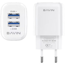Зарядное устройство Bavin PC913Y + кабель MicroUSB (White) Thumb