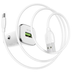 Incarcator auto Borofone BZ12A Lasting + Micro USB cable (White) Thumb