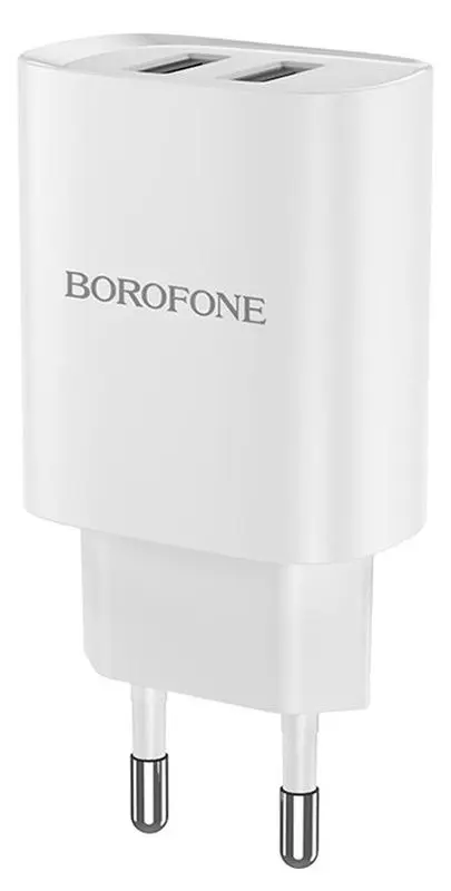 Incarcator Borofone BN2 + cablu USB to Micro-USB (White)