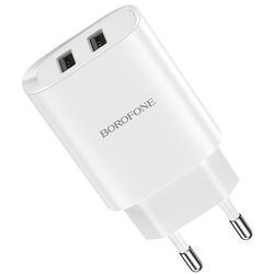 Incarcator Borofone BN2 + cablu USB to Micro-USB (White) Thumb