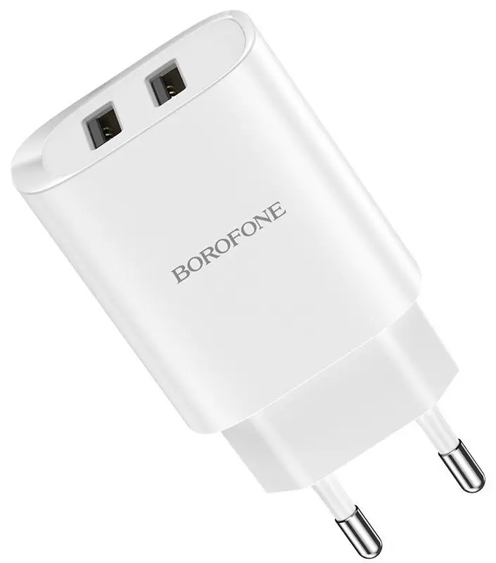 Incarcator Borofone BN2 + cablu USB to Micro-USB (White)