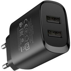 Incarcator Borofone BN2 Super Fast EU + Lightning cable (Black) Thumb