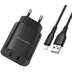 Incarcator Borofone BN2 Super Fast EU + Lightning cable (Black)