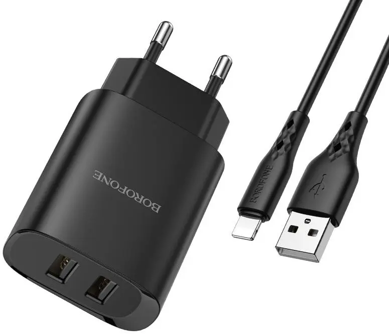 Incarcator Borofone BN2 Super Fast EU + Lightning cable (Black)