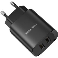 Incarcator Borofone BN2 Super Fast + Micro-USB Cable (Black) Thumb