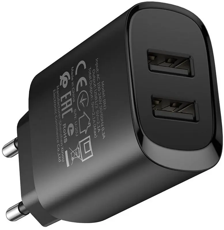 Incarcator Borofone BN2 Super Fast + Micro-USB Cable (Black)