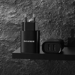 Incarcator Borofone BN2 Super Fast + Micro-USB Cable (Black) Thumb