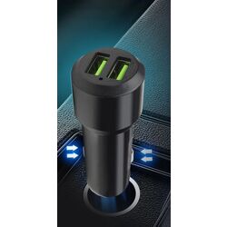 Incarcator auto + cablu USB to Lightning Charome C6 (Black) Thumb