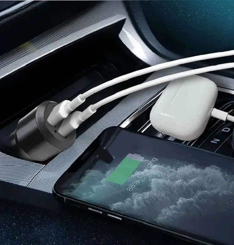 Incarcator auto + cablu USB to Micro USB Charome C6 (Black)