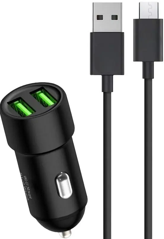 Incarcator auto + cablu USB to Micro USB Charome C6 (Black)