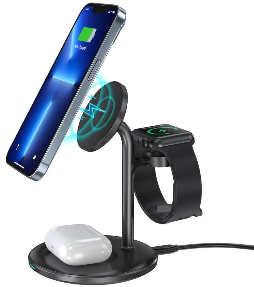 Беспроводная зарядка 3в1 Choetech T585-F (Black)