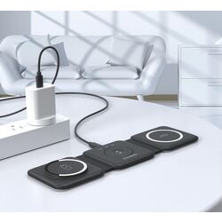 Incarcator wireless 3in1 Choetech T588-F (Black) Thumb