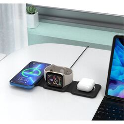 Incarcator wireless 3in1 Choetech T588-F (Black) Thumb