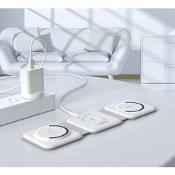 Incarcator wireless 3in1 Choetech T588-F (White) Thumb