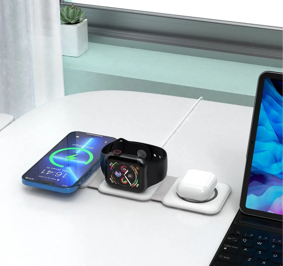 Incarcator wireless 3in1 Choetech T588-F (White) - 5