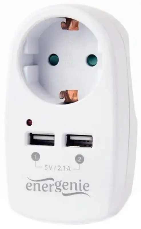 Зарядное устройство Gembird Energenie EG-ACU2-02 (White)