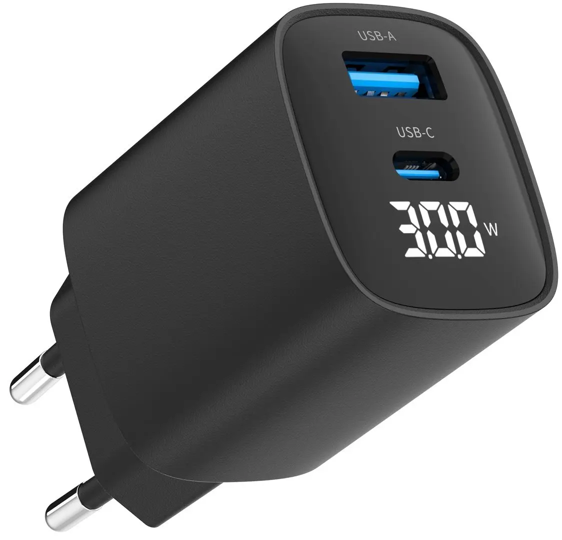 Incarcator Gembird TA-UC-PDQC30LCD-BK-01 30W (Black)