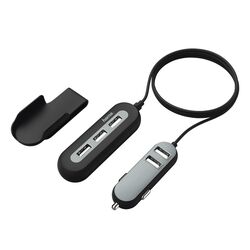 Incarcator auto Hama 2+3 Power Extension 136666 (Black) Thumb