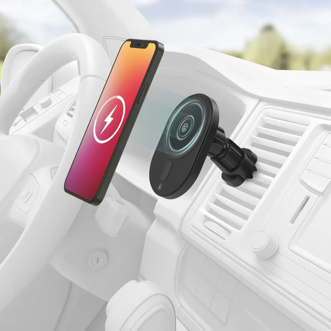 Set de incarcatoare Hama MagCharge Car FC15 187268 (Black) - 3