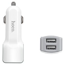 Încărcător auto Hoco Z23 Grand style + cablu Lightning (White) Thumb