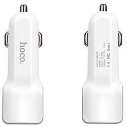 Încărcător auto Hoco Z23 Grand style + cablu Lightning (White) Thumb