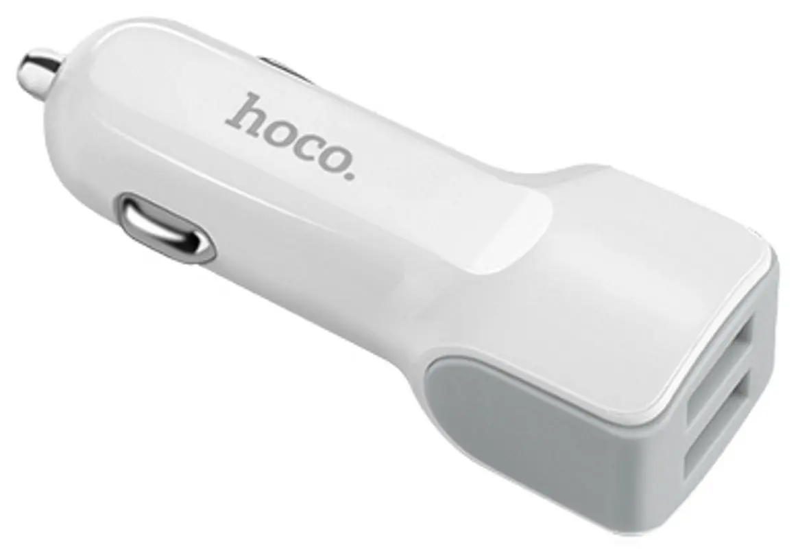 Încărcător auto Hoco Z23 Grand style + cablu Lightning (White)