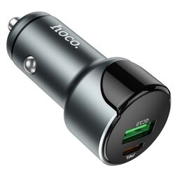 Автомобильное зарядное устройство Hoco Z42 Light Road (Gray) Thumb