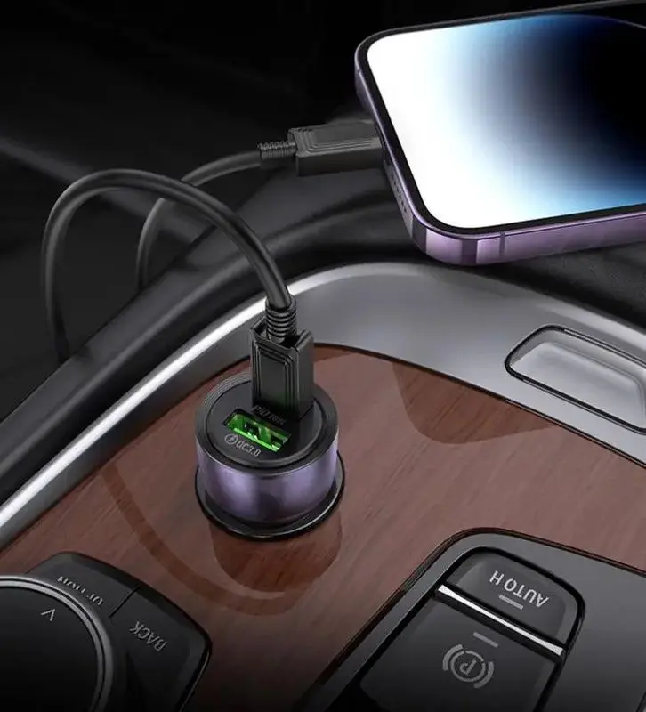 Incarcator auto Hoco Z52 Spacious PD38W (Purple)