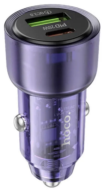 Incarcator auto Hoco Z52 Spacious PD38W (Purple)