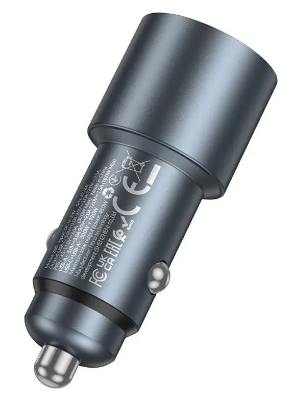 Incarcator auto Hoco Z60 Bloom (Metallic Grey)