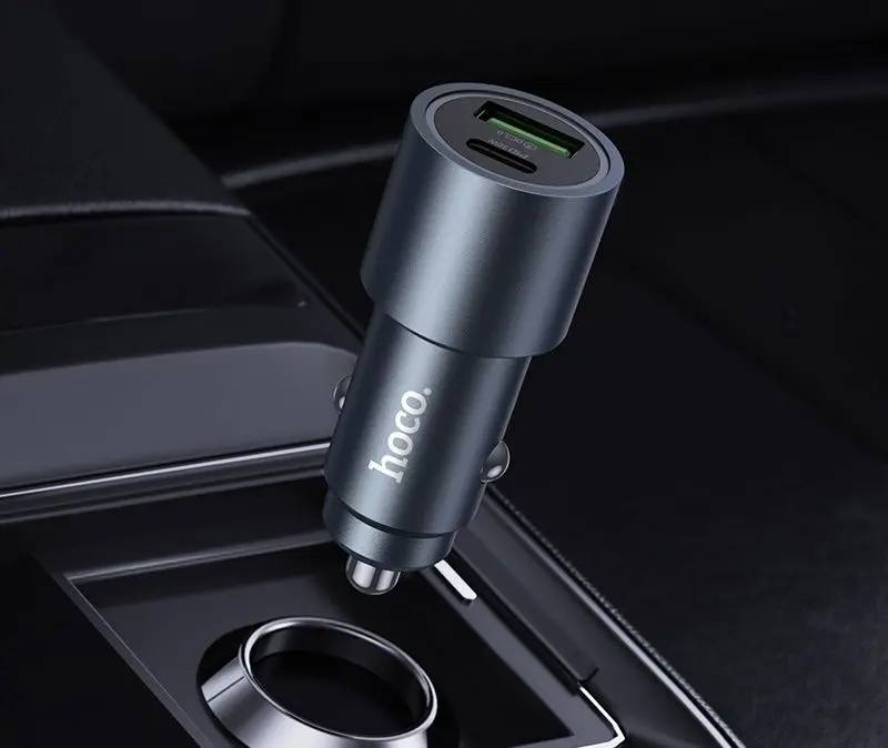 Incarcator auto Hoco Z60 Bloom (Metallic Grey)