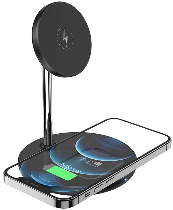 Incarcator fara fir 2in1 Hoco S23 Volant (Black)