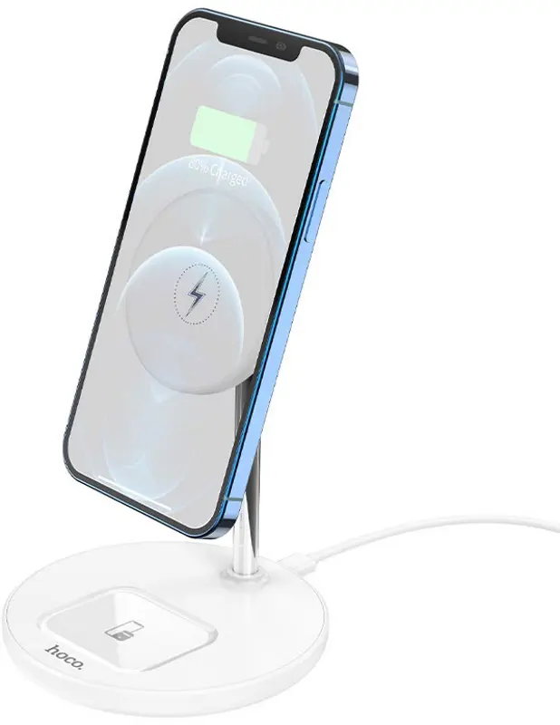 Incarcator fara fir 2in1 Hoco S23 Volant (White)