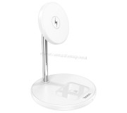 Беспроводное зарядное устройство 2в1 Hoco S23 Volant (White)