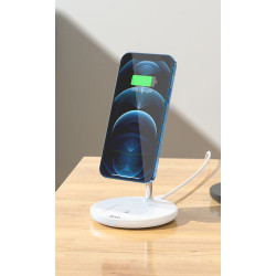 Incarcator fara fir 2in1 Hoco S23 Volant (White) Thumb