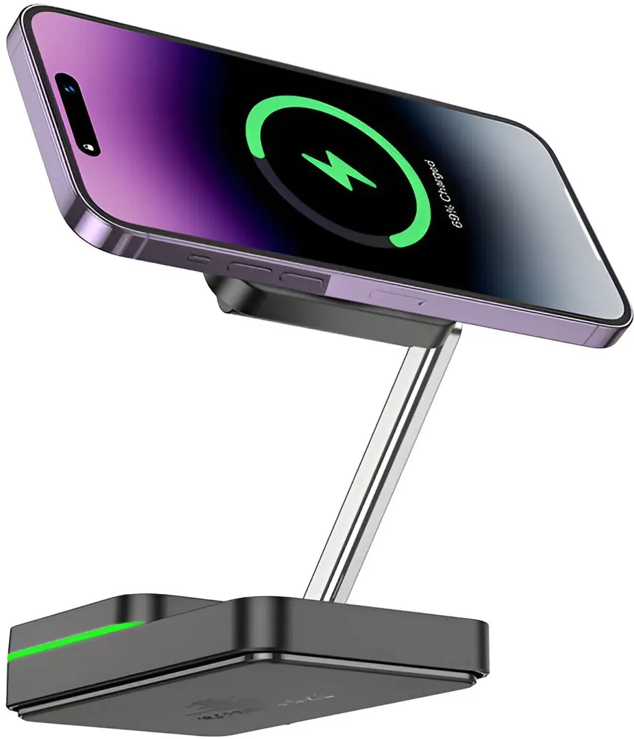 Incarcator fara fir 3in1 Hoco CQ10 Consuelo (Black)