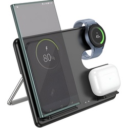 Беспроводное зарядное устройство 3в1 Hoco CQ2 Flash (Black) Thumb