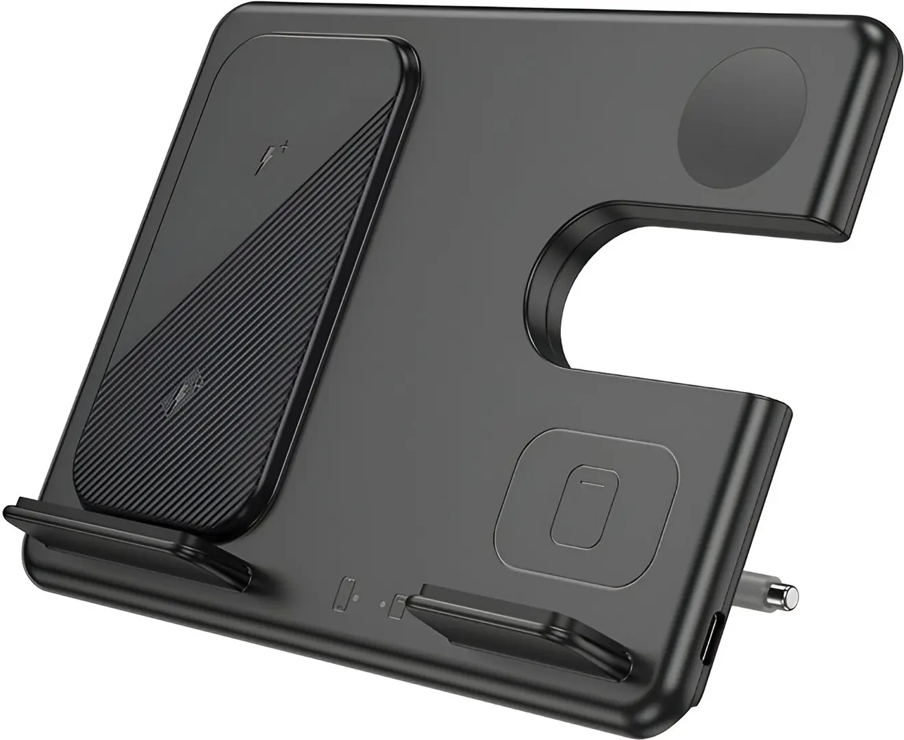 Беспроводное зарядное устройство 3в1 Hoco CQ2 Flash (Black)