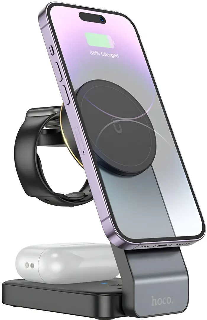 Беспроводное зарядное устройство 3в1 Hoco CQ3 (Black)