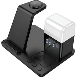 Incarcator fara fir 3in1 Hoco CQ9 Crown (Black)