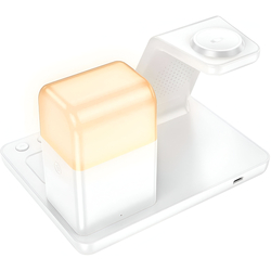 Incarcator fara fir 3in1 Hoco CQ9 Crown (White)