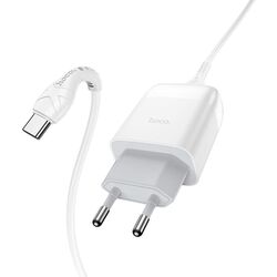 Зарядное устройство Hoco C72Q Glorious + Type-C (White)