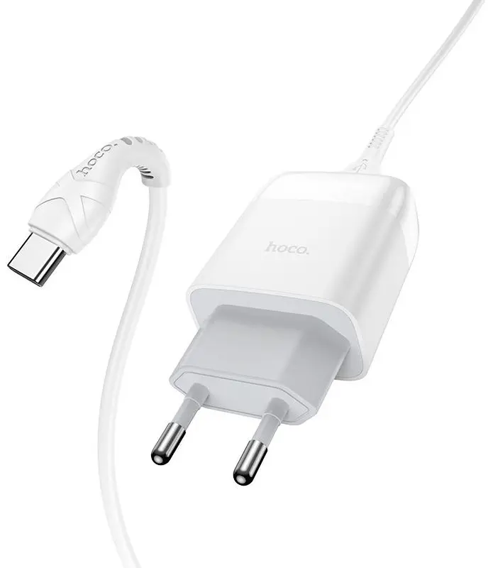 Зарядное устройство Hoco C72Q Glorious + Type-C (White)