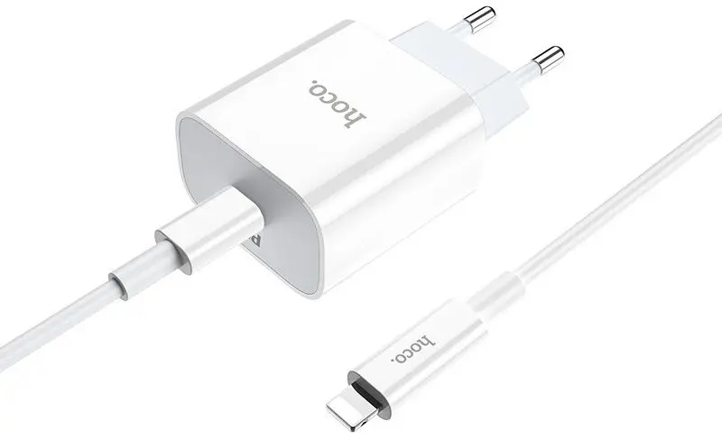 Зарядное устройство Hoco C76A Speed Source + кабель Type-C To Lighting (White)