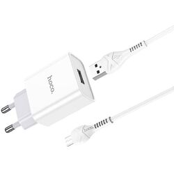 Incarcator Hoco C81A Asombroso + Micro-USB cable (White) Thumb