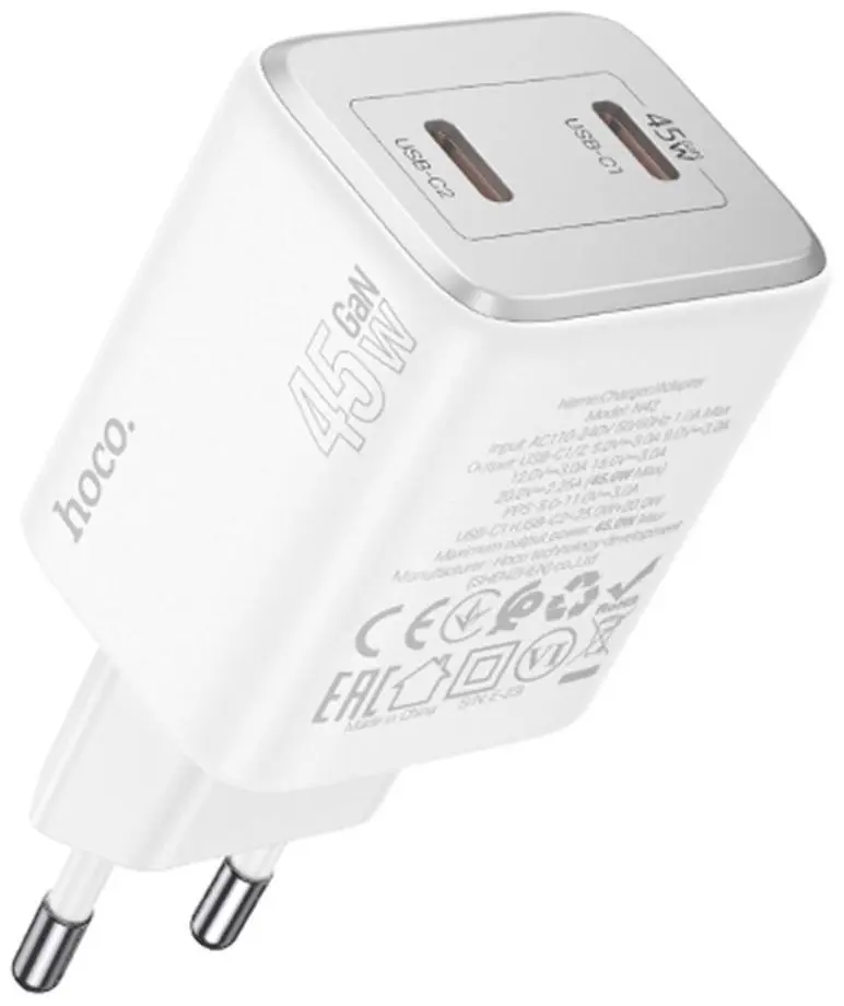 Incarcator Hoco N42 Elogiado PD45W (White)